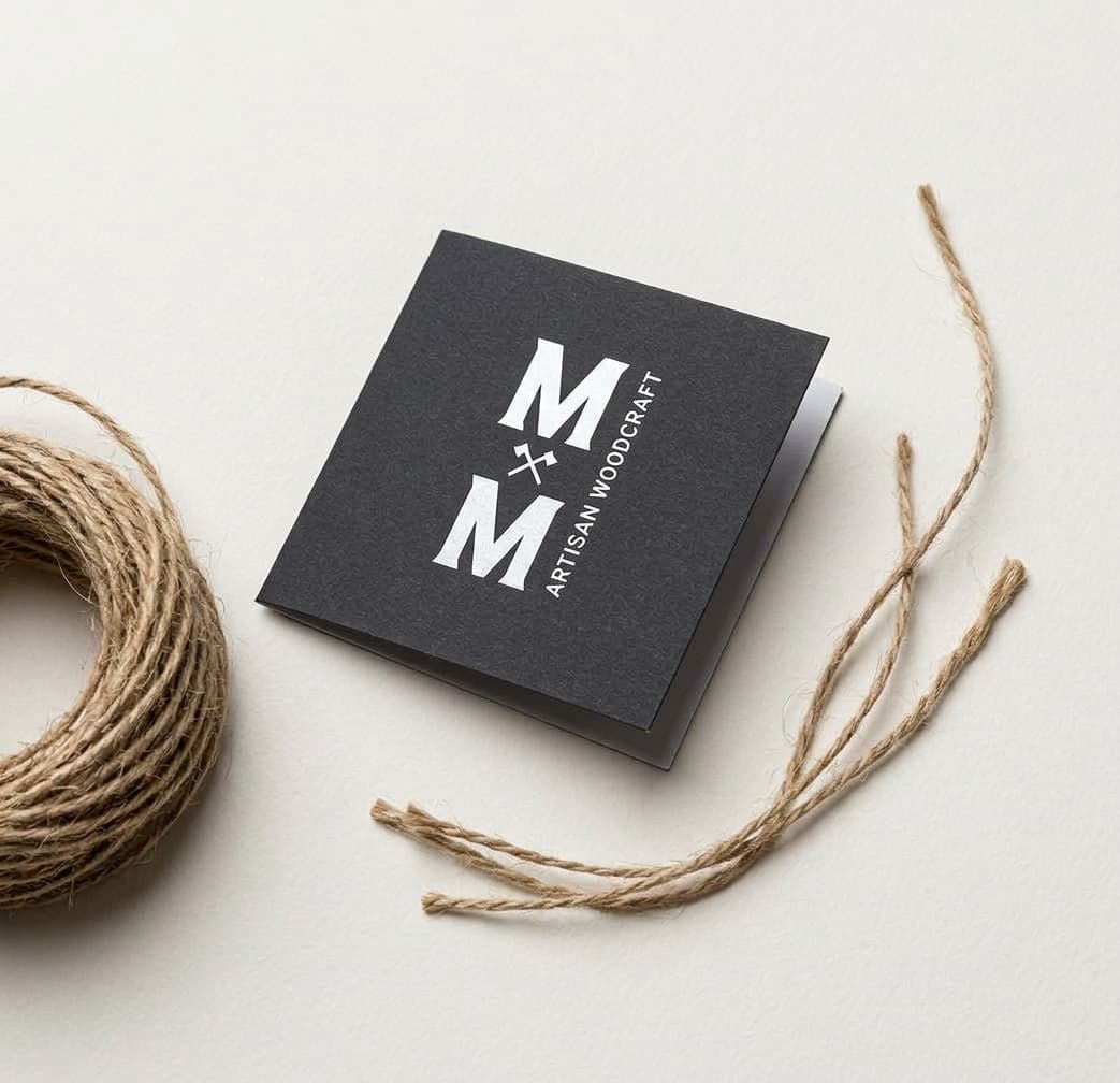 The Moose Mill Artisan Woodcraft gift tag with jute twine